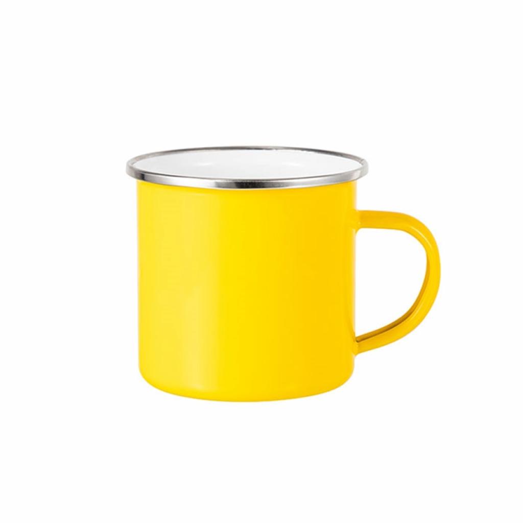 BESTSUB Канче с дръжка, емайлирано, жълто, 360 mlна ниска цена с бърза доставка - BestPC.BG