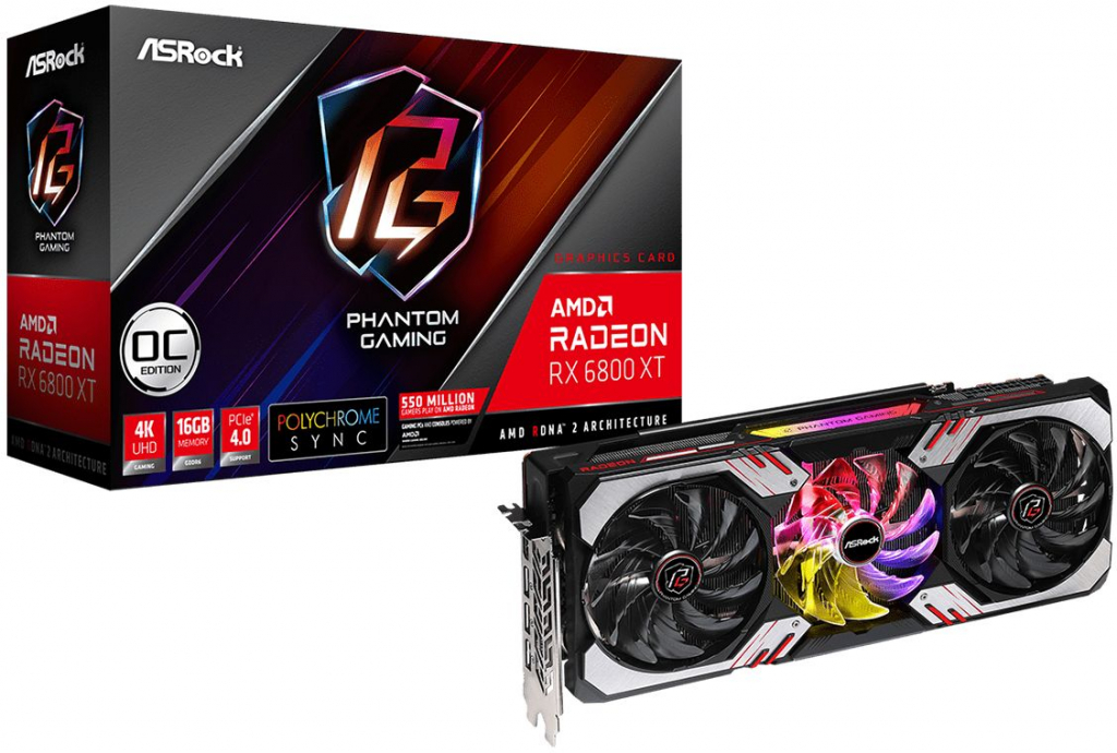 Видеокарта AMD Radeon RX 6800 Phantom Gaming D 16GB OCна ниска цена с бърза доставка - BestPC.BG