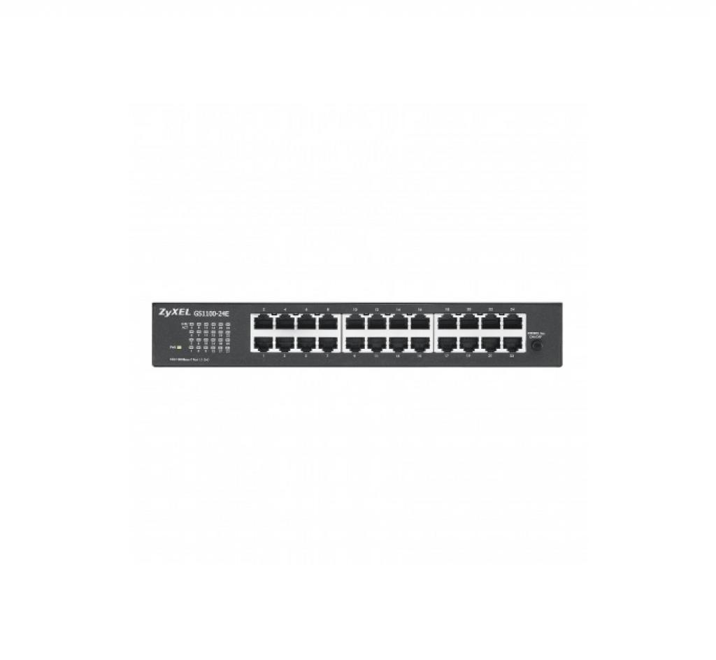 Комутатор/Суич ZyXEL GS1100-24E 24-port Gigabit Unmanaged switch, Fanless, 802.3az (Green)на ниска цена с бърза доставка - BestPC.BG