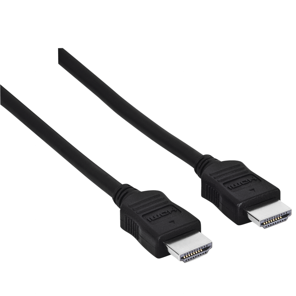 Кабел HAMA 205001, HDMI мъжко - HDMI мъжко,10.2 Gbit-s, 1080p, 3 м, Екраниран, Черенна ниска цена с бърза доставка - BestPC.BG