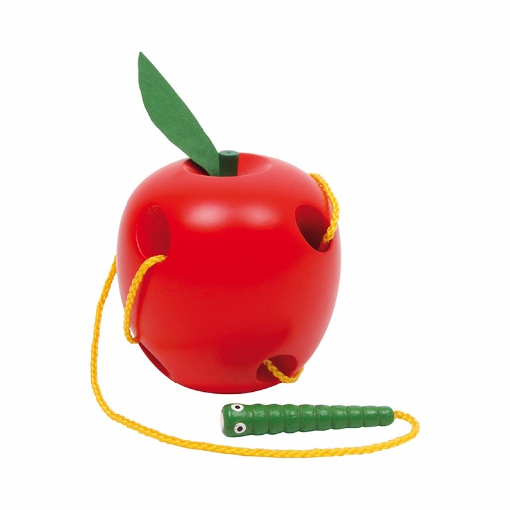 Small Foot Ябълка и червейче, за нанизване, дървенина ниска цена с бърза доставка - BestPC.BG