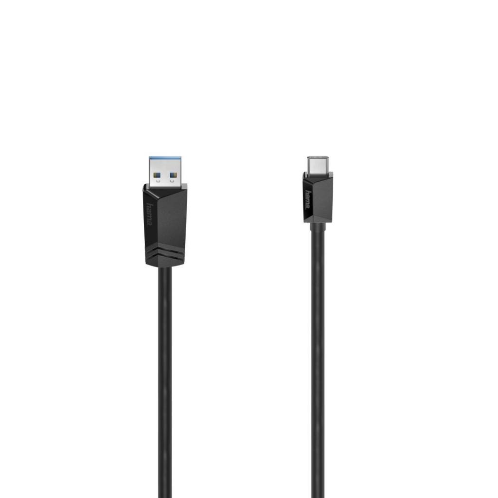 Кабел HAMA USB-C мъжко-USB-A мъжко, USB 3.2 Gen 1, 5Gbit-s, 0.75 м., Черенна ниска цена с бърза доставка - BestPC.BG