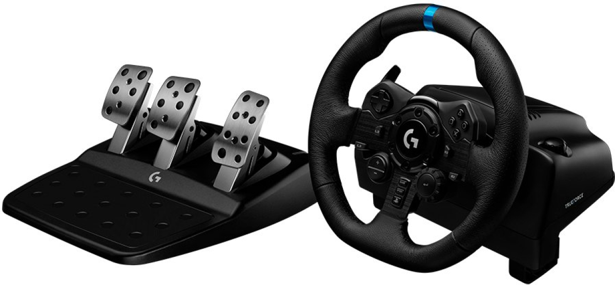 LOGITECH G923 Racing Wheel and Pedals - PC-PS - BLACK - USBна ниска цена с бърза доставка - BestPC.BG