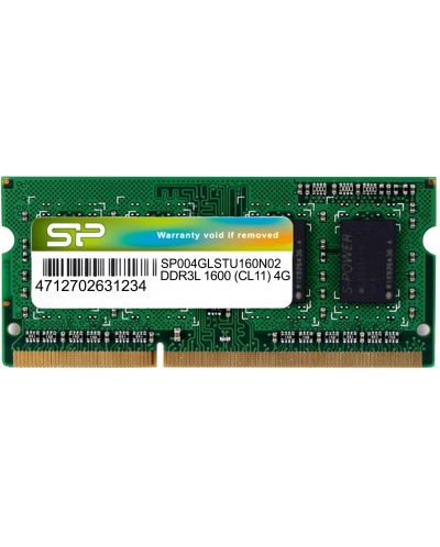 Памет Silicon Power 4GB SODIMM DDR3L PC3-12800 1600MHzна ниска цена с бърза доставка - BestPC.BG