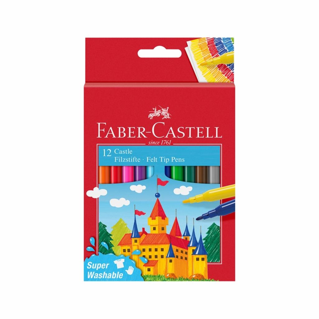Faber-Castell Флумастери Замък, 12 цвятана ниска цена с бърза доставка - BestPC.BG