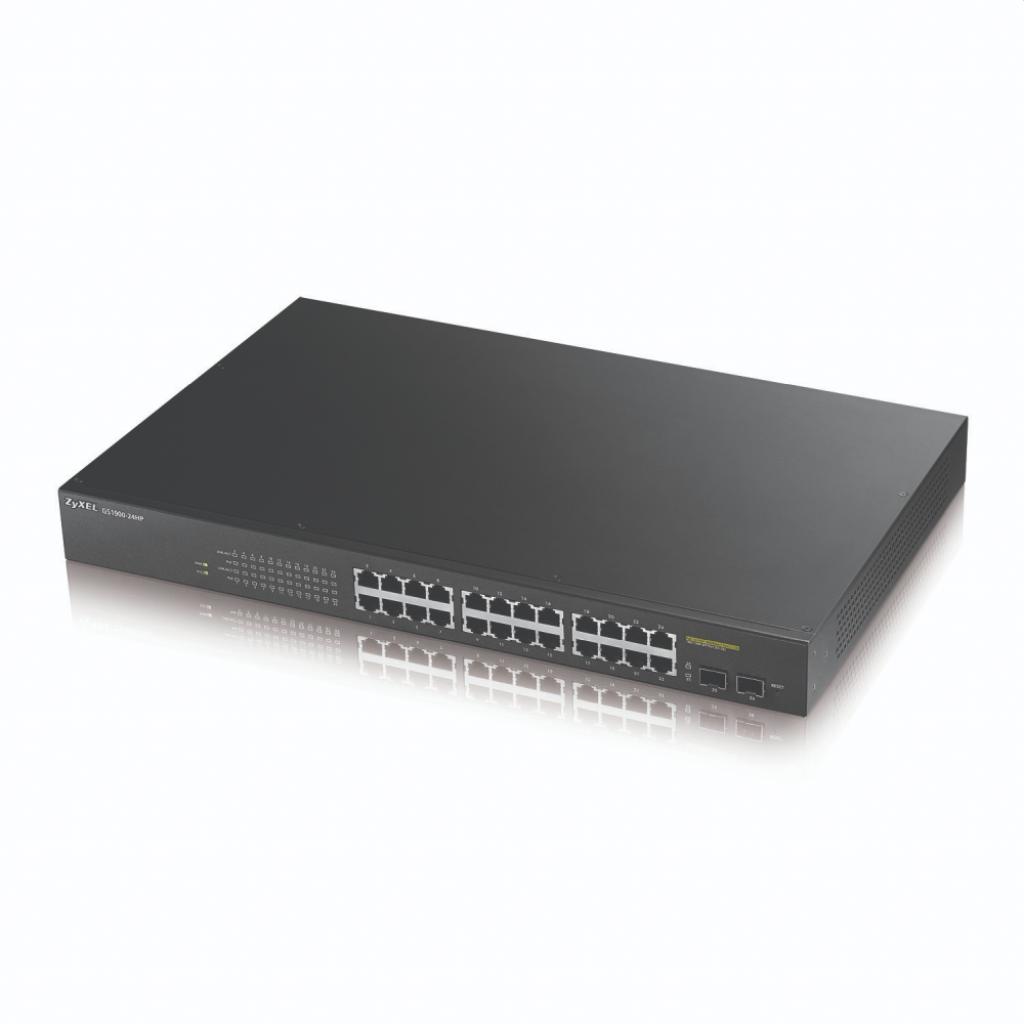 Комутатор/Суич ZyXEL GS1900-24HP v2, 24-port GbE L2 PoE + 2 x GbE SFP slots, Smart Switch, rackmount, 170 Wattна ниска цена с бърза доставка - BestPC.BG
