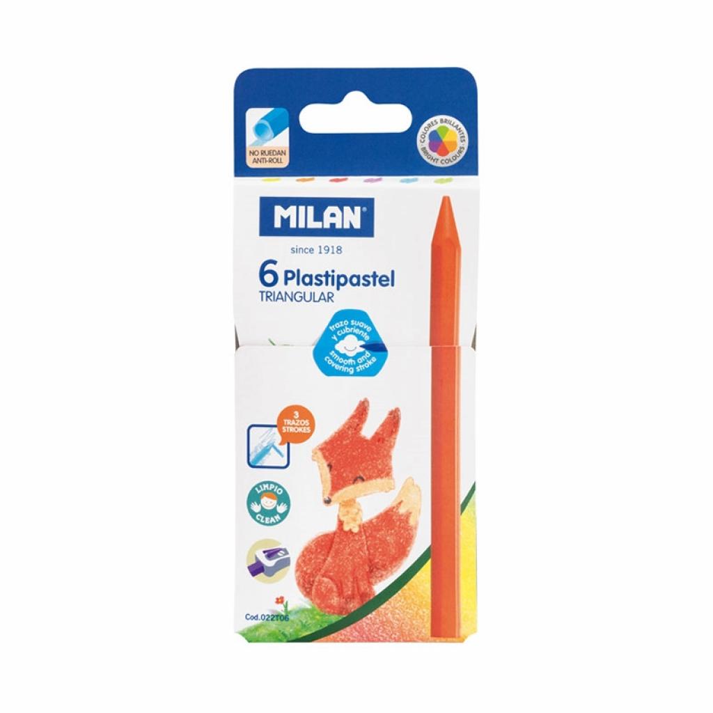 Milan Пастели Triangular, 6 цвятана ниска цена с бърза доставка - BestPC.BG