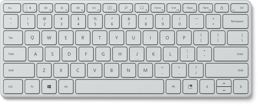 Клавиатура MS Bluetooth Compact Keyboard Eng Intl Euro Hdwr Glacier QWERTYна ниска цена с бърза доставка - BestPC.BG