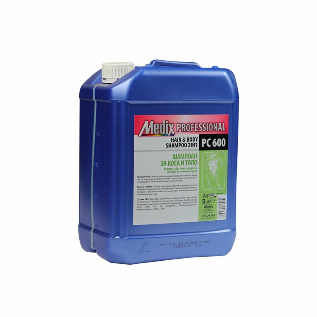 Почистващ продукт Medix Professional Шампоан за коса и тяло PC600, 5 Lна ниска цена с бърза доставка - BestPC.BG