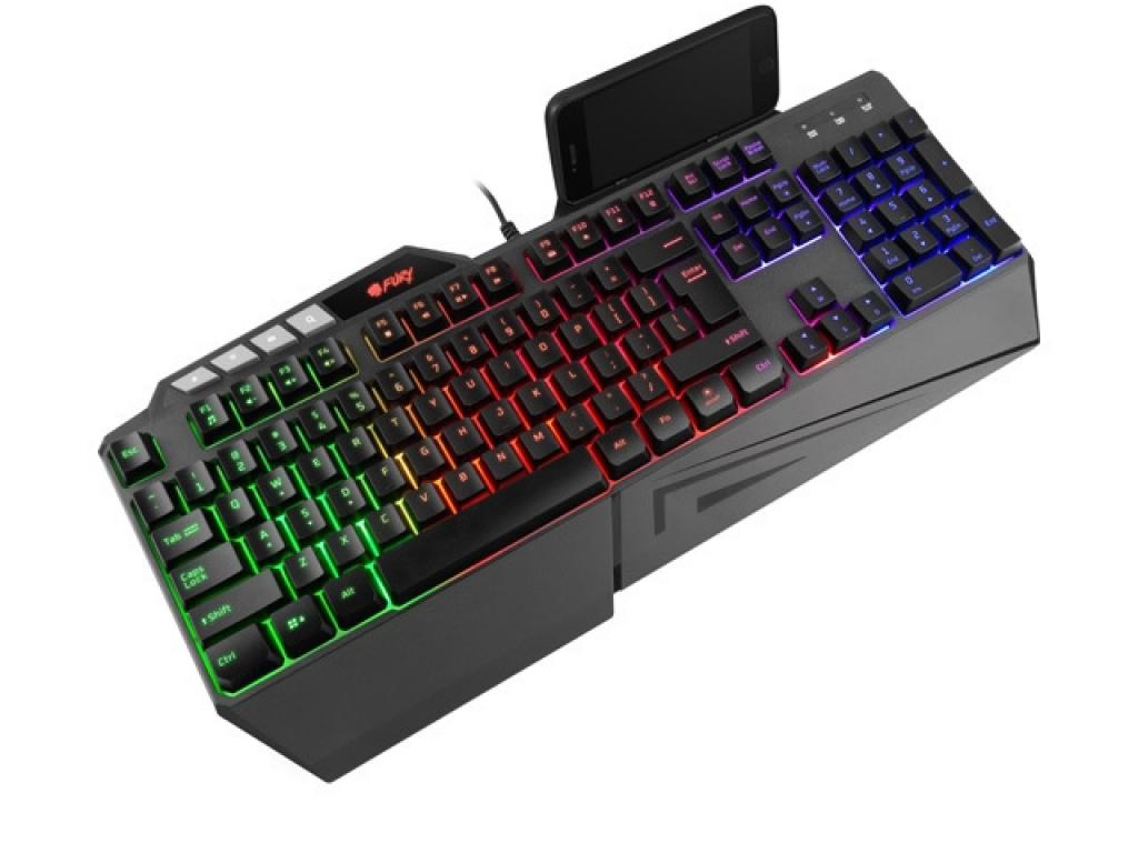 Клавиатура Геймърска Fury Gaming Keyboard Skyraider Backlight US, Чернана ниска цена с бърза доставка - BestPC.BG