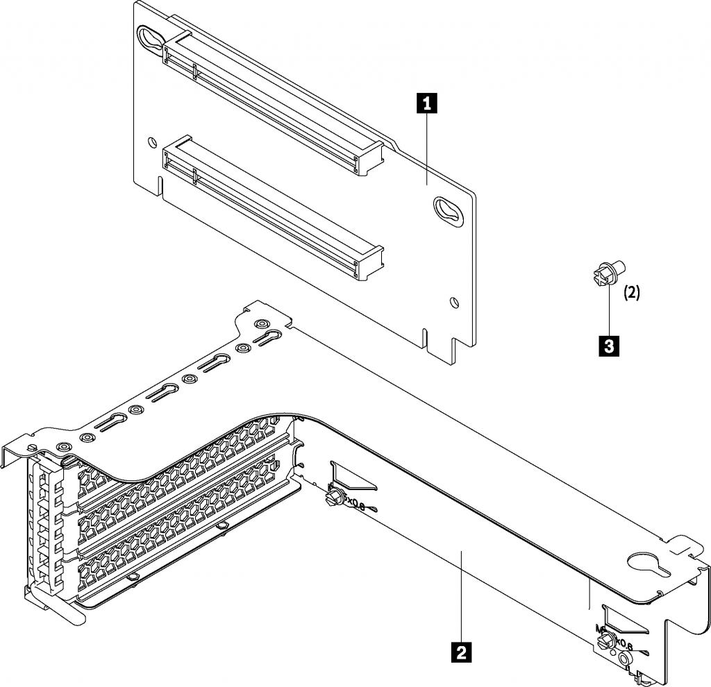 Сървърен компонент LENOVO ThinkSystem SR550-SR650 x16-x8 PCIe FH Riser 1 Kitна ниска цена с бърза доставка - BestPC.BG