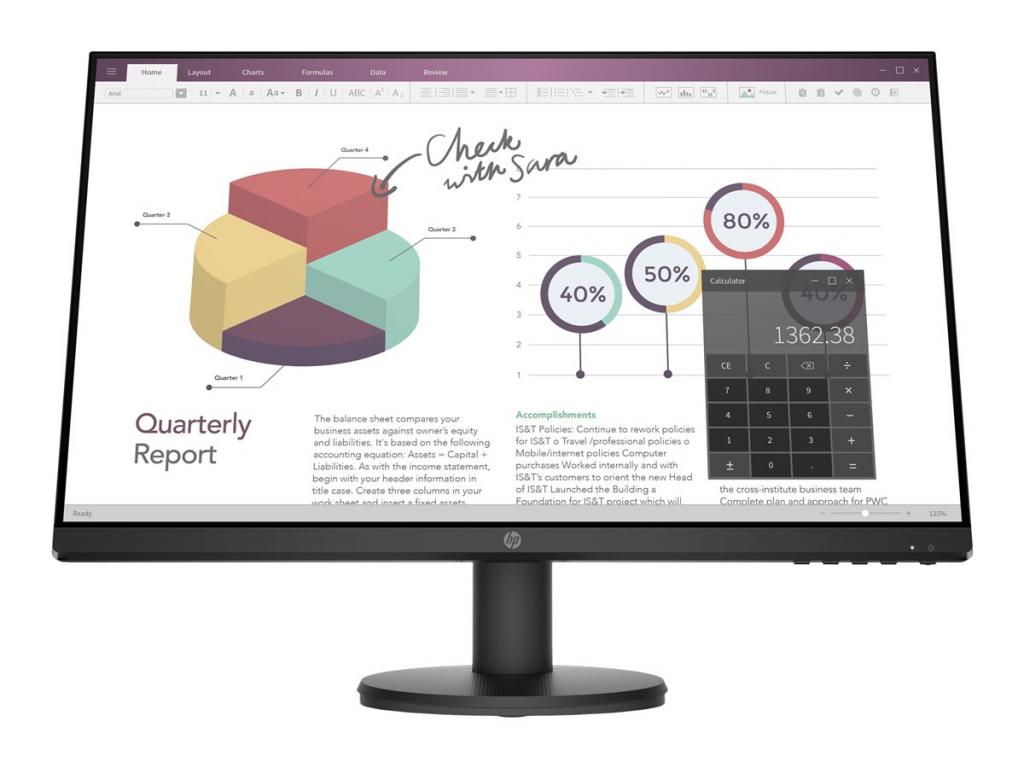 Монитор HP P24v G4 23.8inch IPS FHD 1920x1080 16:9 250cd-m2 1000:1 5ms GtG 1xHDMI1.4на ниска цена с бърза доставка - BestPC.BG