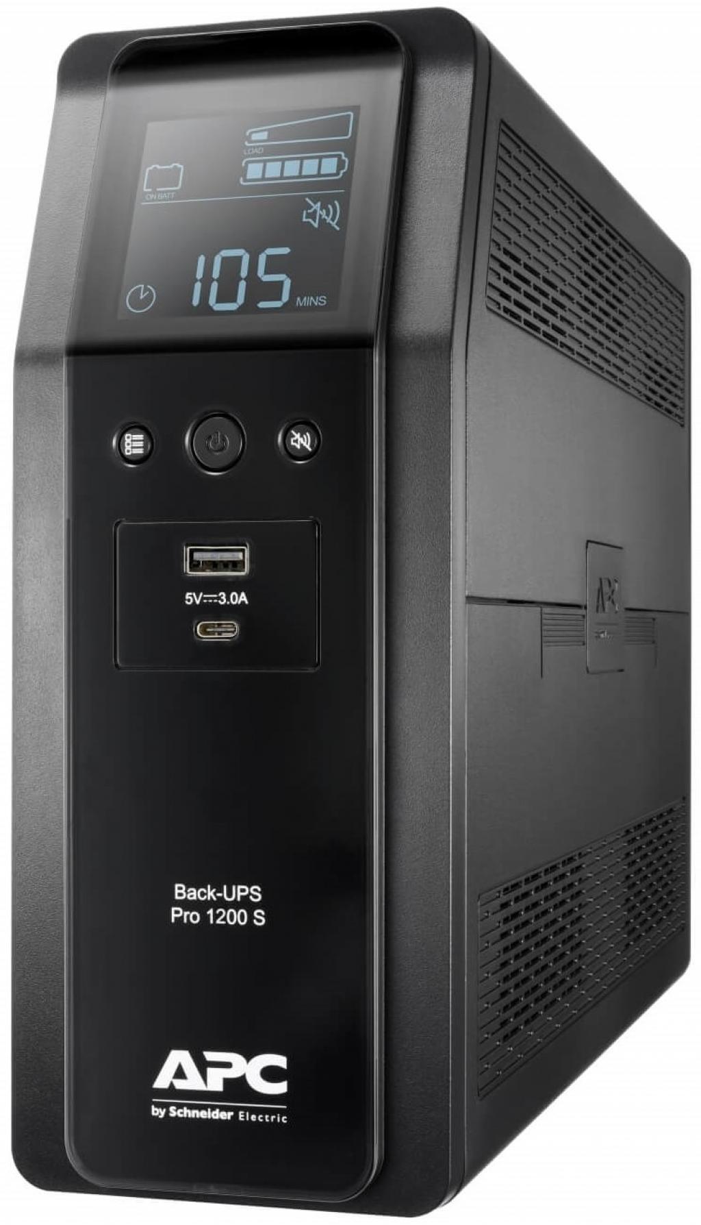 Непрекъсваемо захранване (UPS) APC Back UPS Pro BR 1600VA Sinewave 8 Outlets AVR LCD interfaceна ниска цена с бърза доставка - BestPC.BG