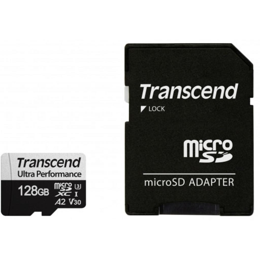 Transcend 128GB micro SD w- adapter UHS-I U3 A2 Ultra Performanceна ниска цена с бърза доставка - BestPC.BG