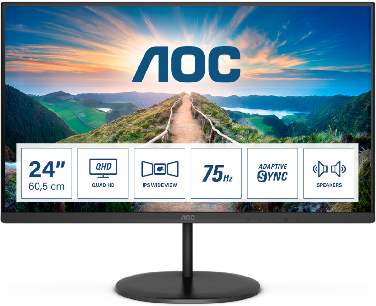 Монитор AOC Q24V4EAна ниска цена с бърза доставка - BestPC.BG