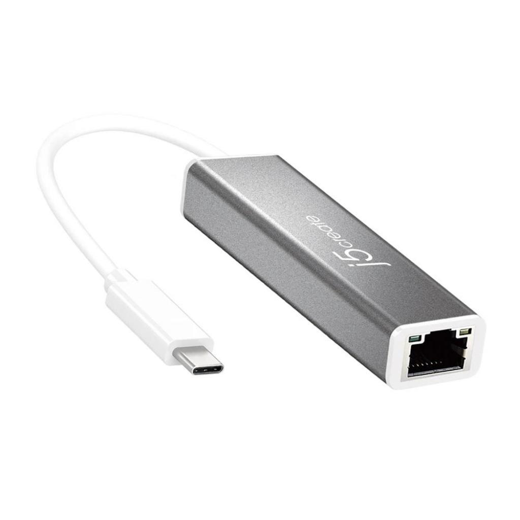 Мрежова карта j5Create JCE133G, Тип USB-C 3.1 Gen1, Gigabit Ethernet, Сивна ниска цена с бърза доставка - BestPC.BG