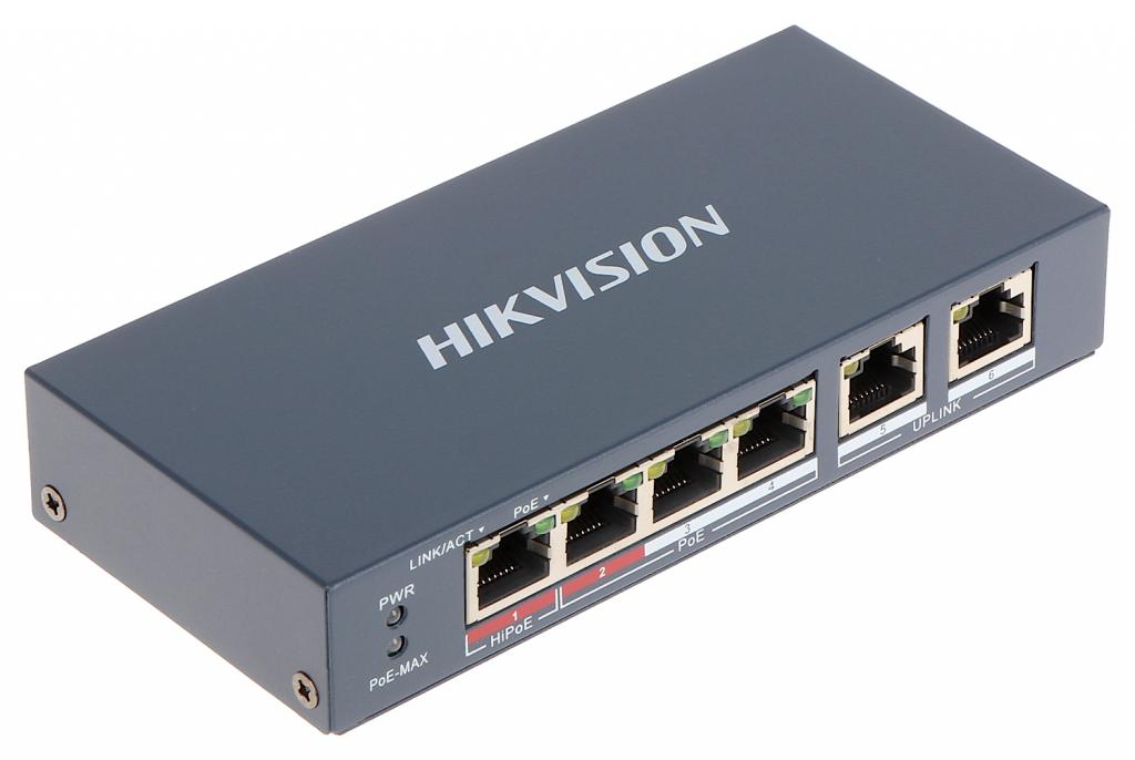 Комутатор/Суич HIKVISION DS-3E0106HP-Eна ниска цена с бърза доставка - BestPC.BG