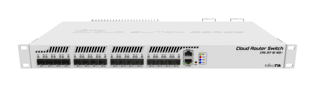 Комутатор/Суич Комутатор MikroTik CRS317-1G-16S+RM с 16 SFP+ порта rack mountableна ниска цена с бърза доставка - BestPC.BG