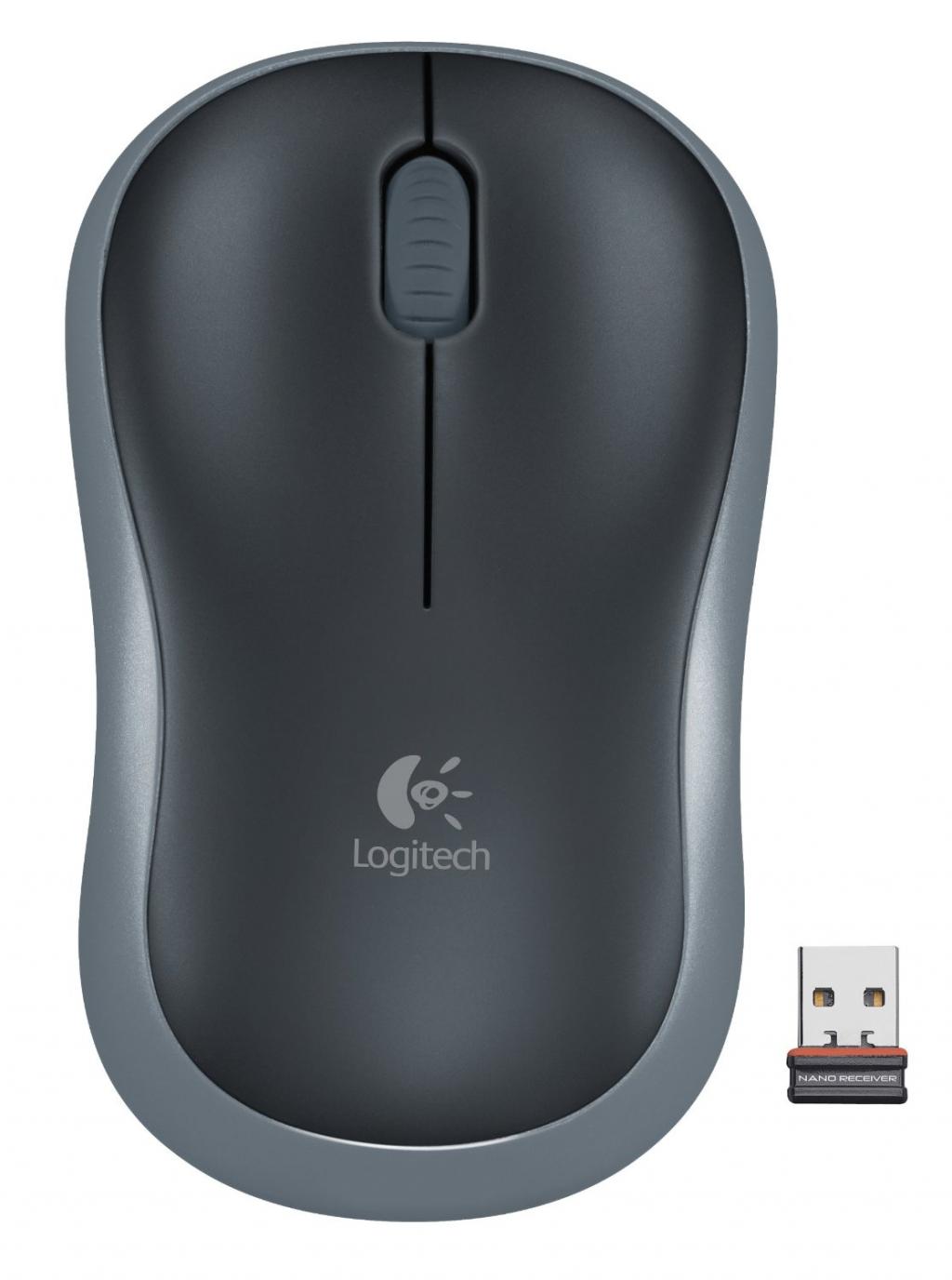 Мишка LOGITECH M185 Wireless Mouse - SWIFT GREY - EER2на ниска цена с бърза доставка - BestPC.BG