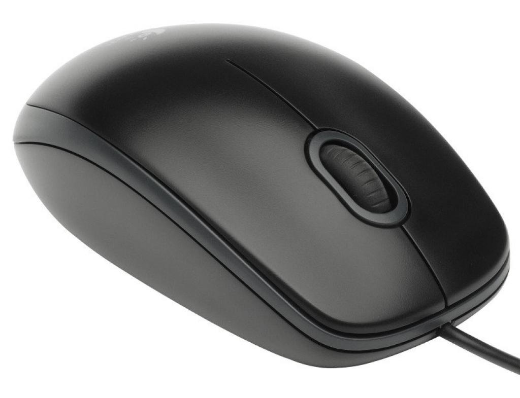 Мишка LOGITECH B100 Mouse right and left-handed optical 3 buttons wired USB blackна ниска цена с бърза доставка - BestPC.BG