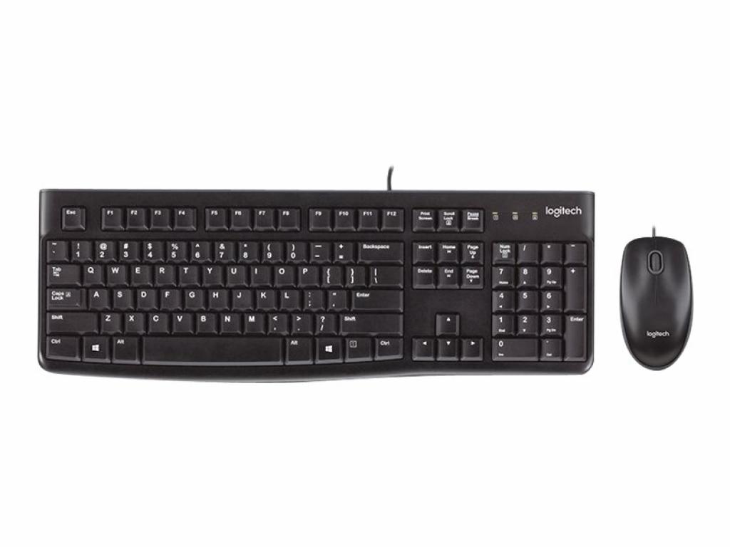 Клавиатура LOGITECH MK120 corded Desktop black USB (US)на ниска цена с бърза доставка - BestPC.BG