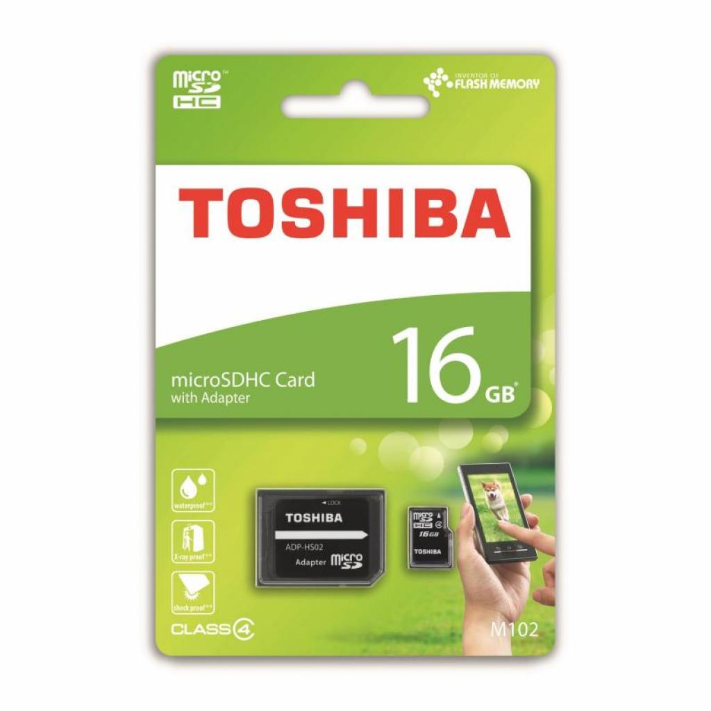 16GB Toshiba microSD M102 с Adapterна ниска цена с бърза доставка - BestPC.BG