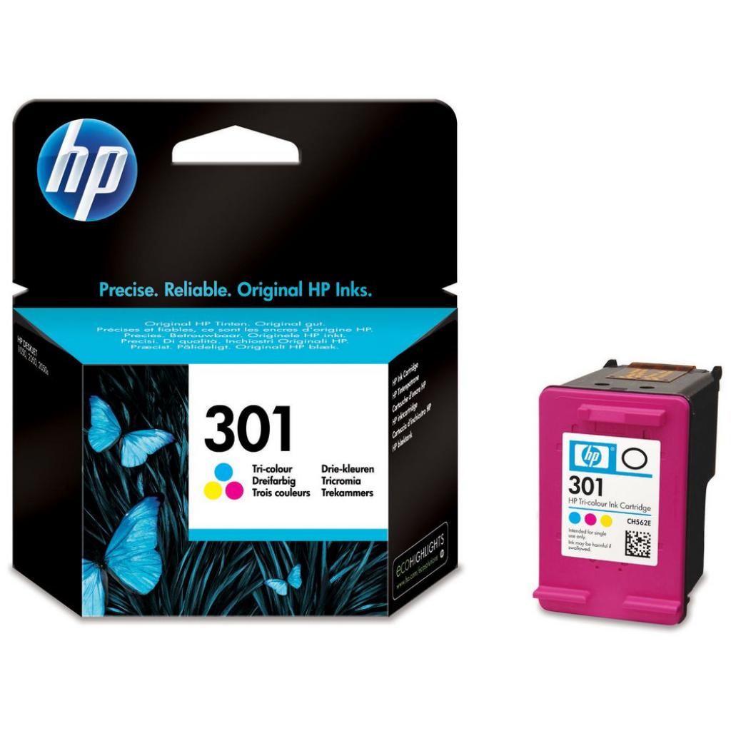 Касета с мастило HP 301 original Ink cartridge CH562EE UUS tri-colour standard capacity 3mlна ниска цена с бърза доставка - BestPC.BG