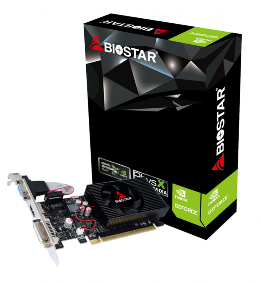 Видеокарта Видео карта BIOSTAR GeForce GT730, 2GB, GDDR3, 128 bit, DVI-I, D-Sub, HDMIна ниска цена с бърза доставка - BestPC.BG