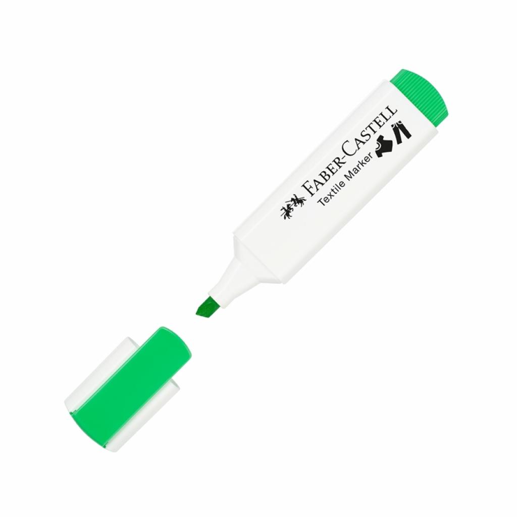 Faber-Castell Маркер за текстил, неоновозеленна ниска цена с бърза доставка - BestPC.BG