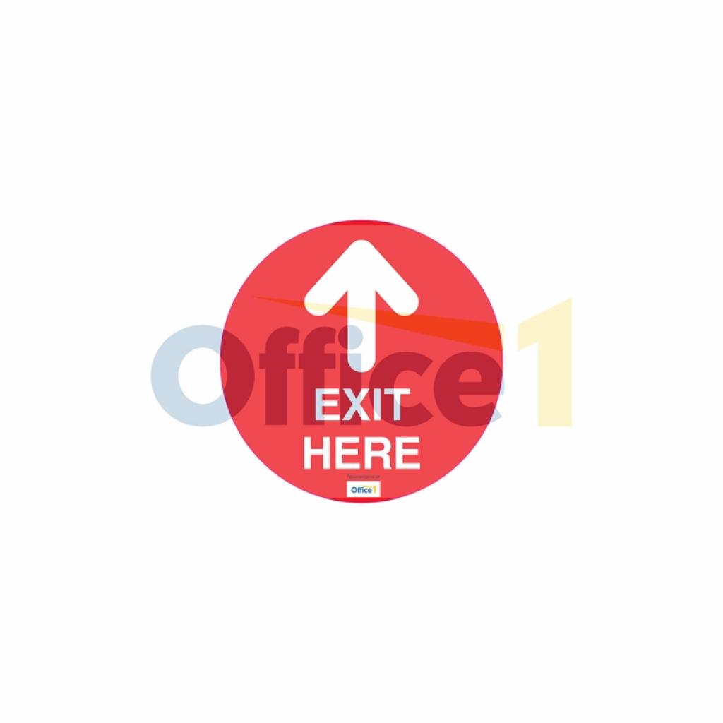 Продукт Стикер за под Exit Here, 15 х 15 cmна ниска цена с бърза доставка - BestPC.BG