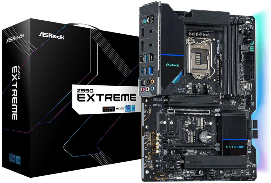 Дънна платка ASROCK Main Board Desktop Z590 EXTREME (S1200, Z590, 4xDDR4, 1xPCIe 4.0x16, ATXна ниска цена с бърза доставка - BestPC.BG