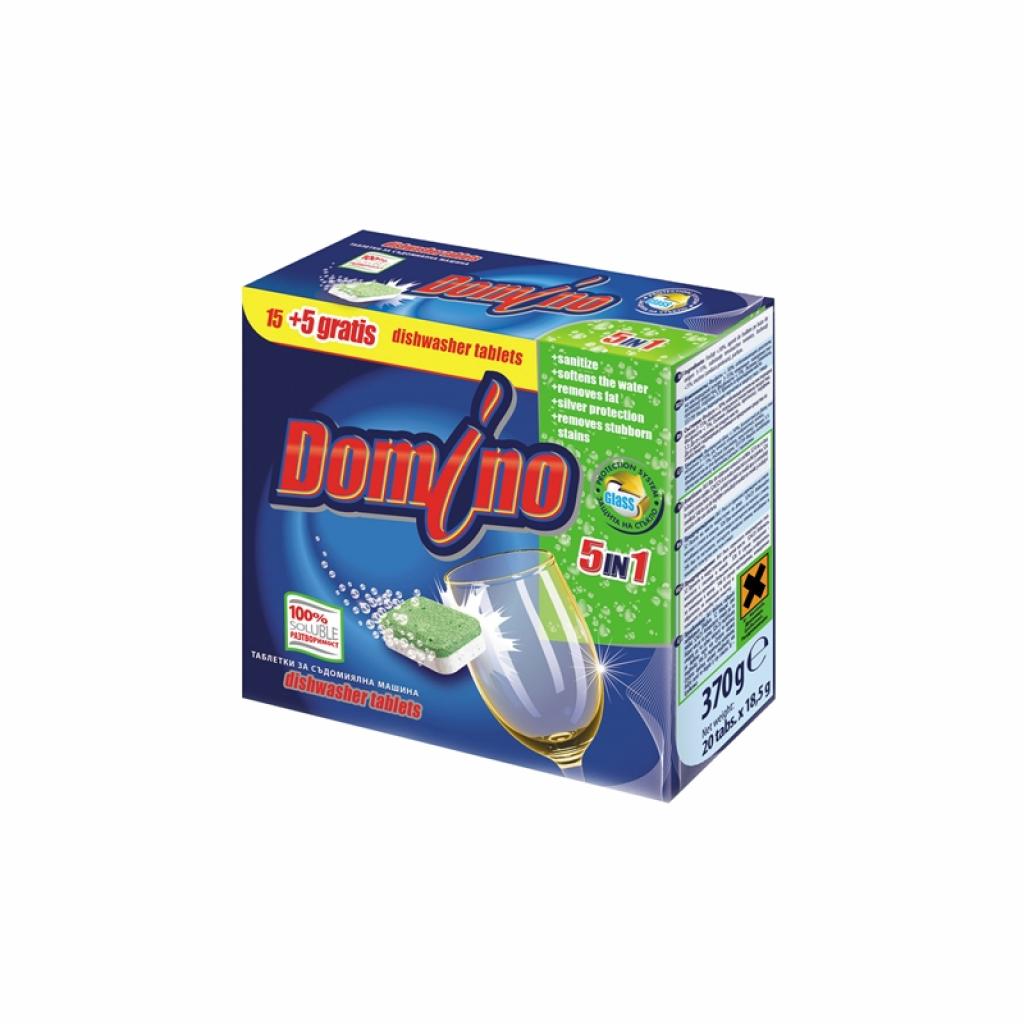 Почистващ продукт Domino Таблетки за съдомиялна машина, 5 в 1, 15+5 брояна ниска цена с бърза доставка - BestPC.BG