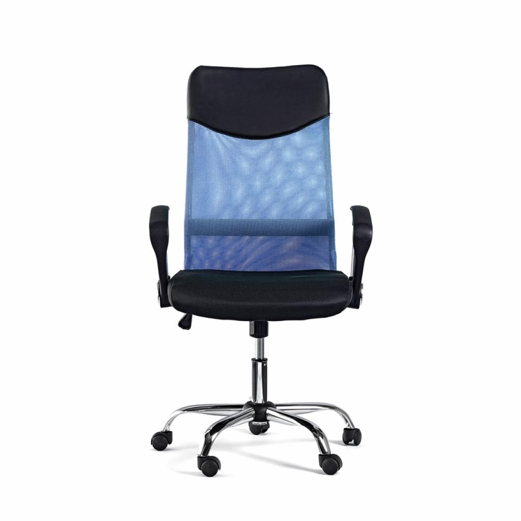 Директорски стол Monti HB, дамаска, екокожа и меш, черна седалкана ниска цена с бърза доставка - BestPC.BG