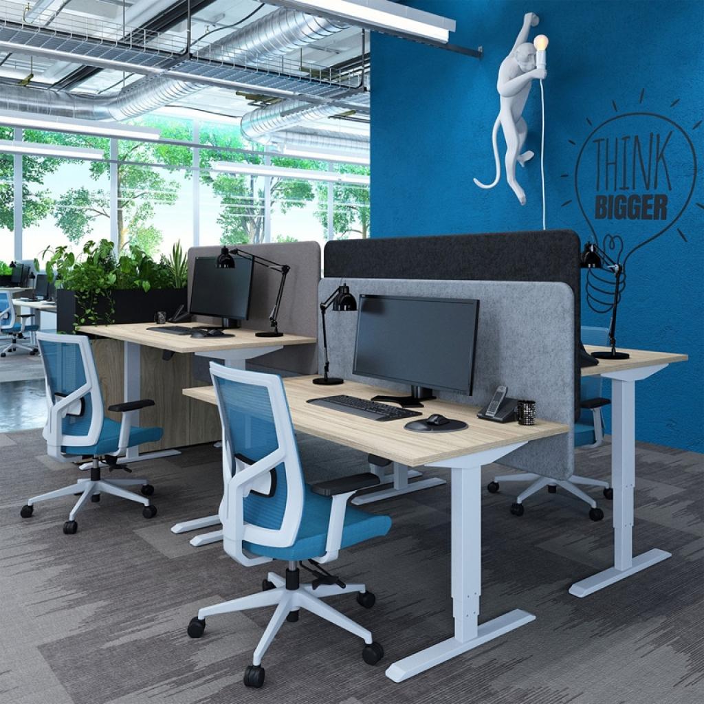 Бюро Работно RFG , 160 x 80 cm, метални крака с бял цвятна ниска цена с бърза доставка - BestPC.BG