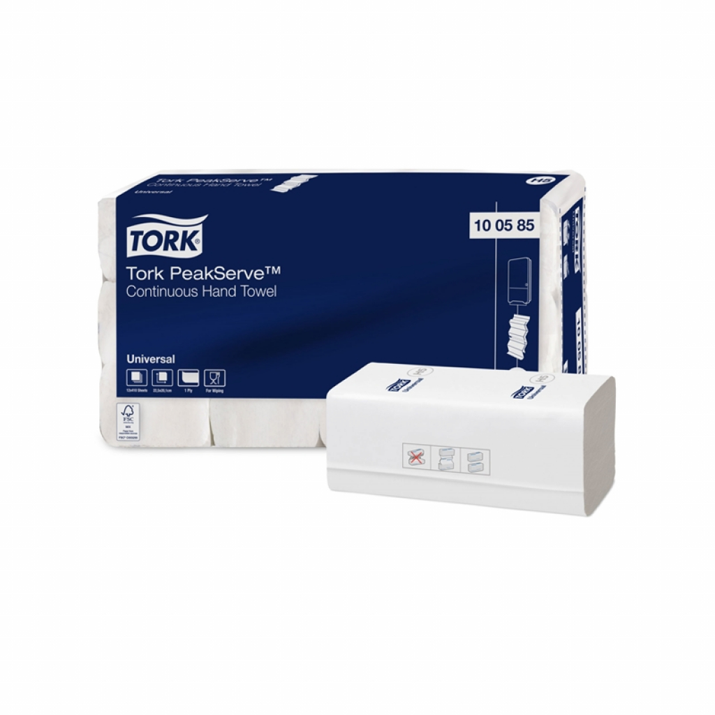 Продукт Tork Кърпи за ръце Peakserve H5, еднопластови, 410 къса, 12 брояна ниска цена с бърза доставка - BestPC.BG