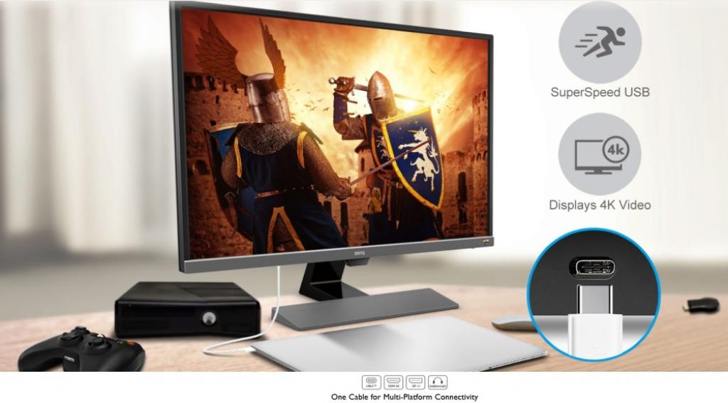 Монитор BenQ EW3270UE, 31.5" VA, 4ms, 3840x2160 4K UHD, FreeSyncна ниска цена с бърза доставка - BestPC.BG