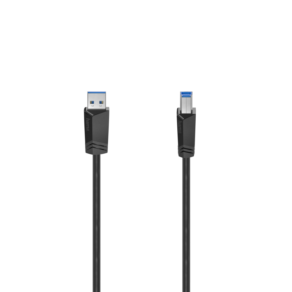 Кабел HAMA USB 3.0 -A мъжко -B мъжко, 1.5 м, 1 звездана ниска цена с бърза доставка - BestPC.BG