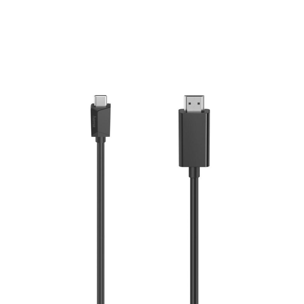 Кабел HAMA USB-C мъжко - HDMI мъжко, Ultra-HD, 4K, 3 м, 3 звезди, Черенна ниска цена с бърза доставка - BestPC.BG