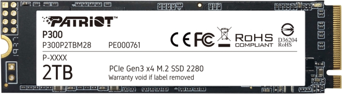 SSD Patriot P300 2TB M.2 2280 PCIEна ниска цена с бърза доставка - BestPC.BG