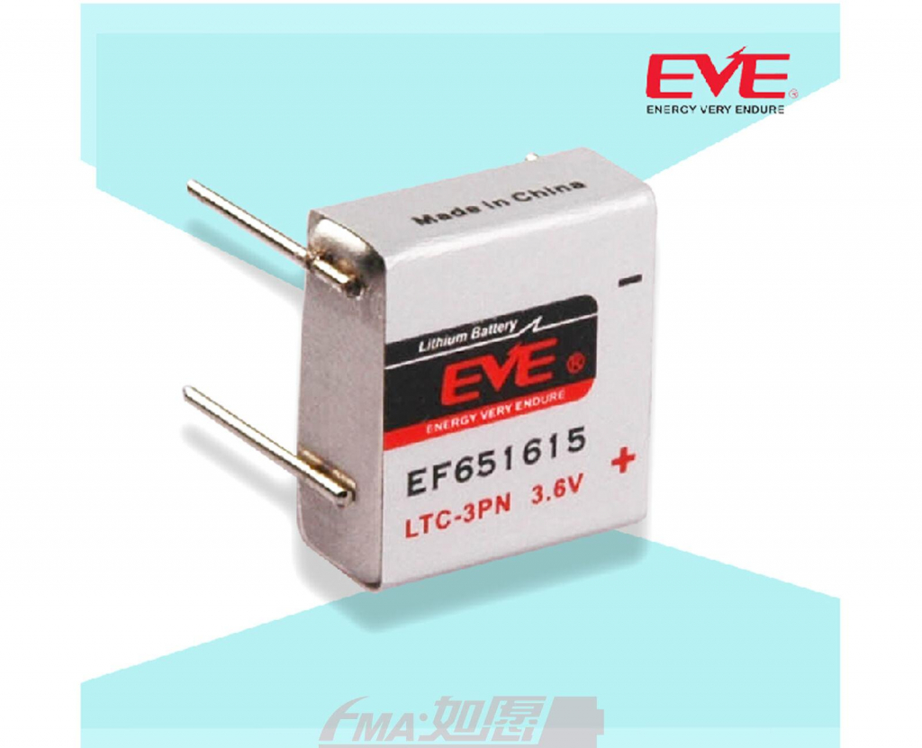 Литиево тионилхлоридна  батерия LTC-3PN  EP651615 industrial 3,6V  400mAh EVEна ниска цена с бърза доставка - BestPC.BG