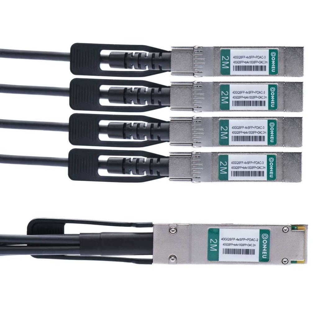 SFP Модул Хибриден кабел 40G QSFP+ към 4x10G SFP+ DAC, 2 метрана ниска цена с бърза доставка - BestPC.BG