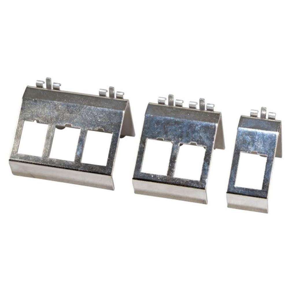 Аксесоар за шкаф Трипортов адаптер за монтаж на кийстон жак на DIN шинана ниска цена с бърза доставка - BestPC.BG