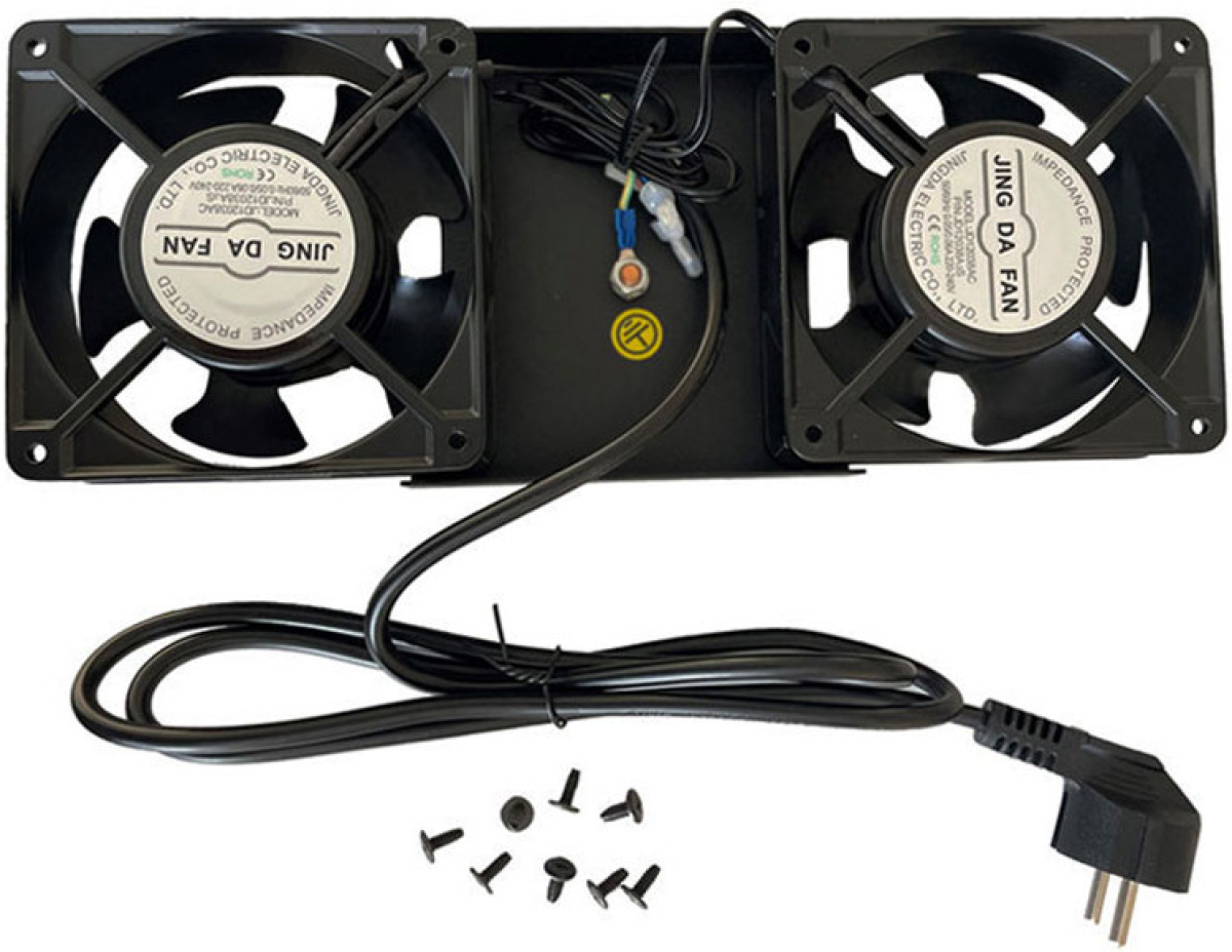 Аксесоар за шкаф Модул с 2 вентилатора за стенни шкафовена ниска цена с бърза доставка - BestPC.BG