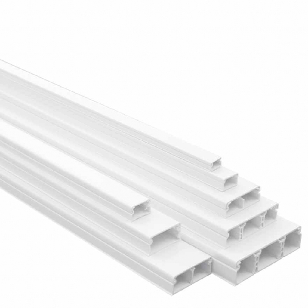 Кабелен канал 50 х 20 мм с два разделителя, бялна ниска цена с бърза доставка - BestPC.BG