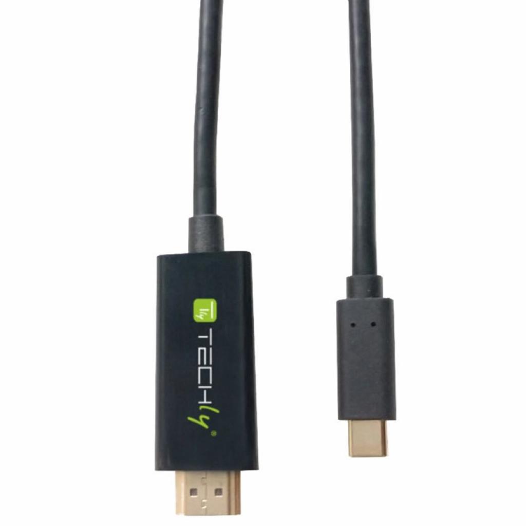 Кабел USB-C мъжки към HDMI 2.0 4K мъжки, 2 м, черенна ниска цена с бърза доставка - BestPC.BG