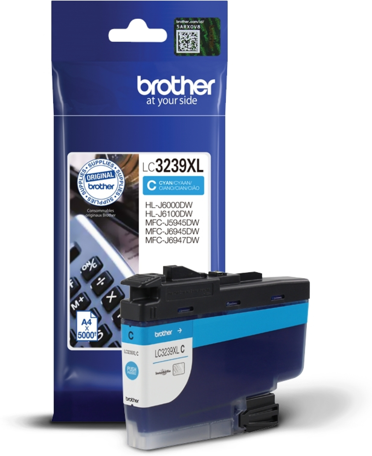 Касета с мастило BROTHER LC-3239XLC Cyan Ink 5000 pagesна ниска цена с бърза доставка - BestPC.BG