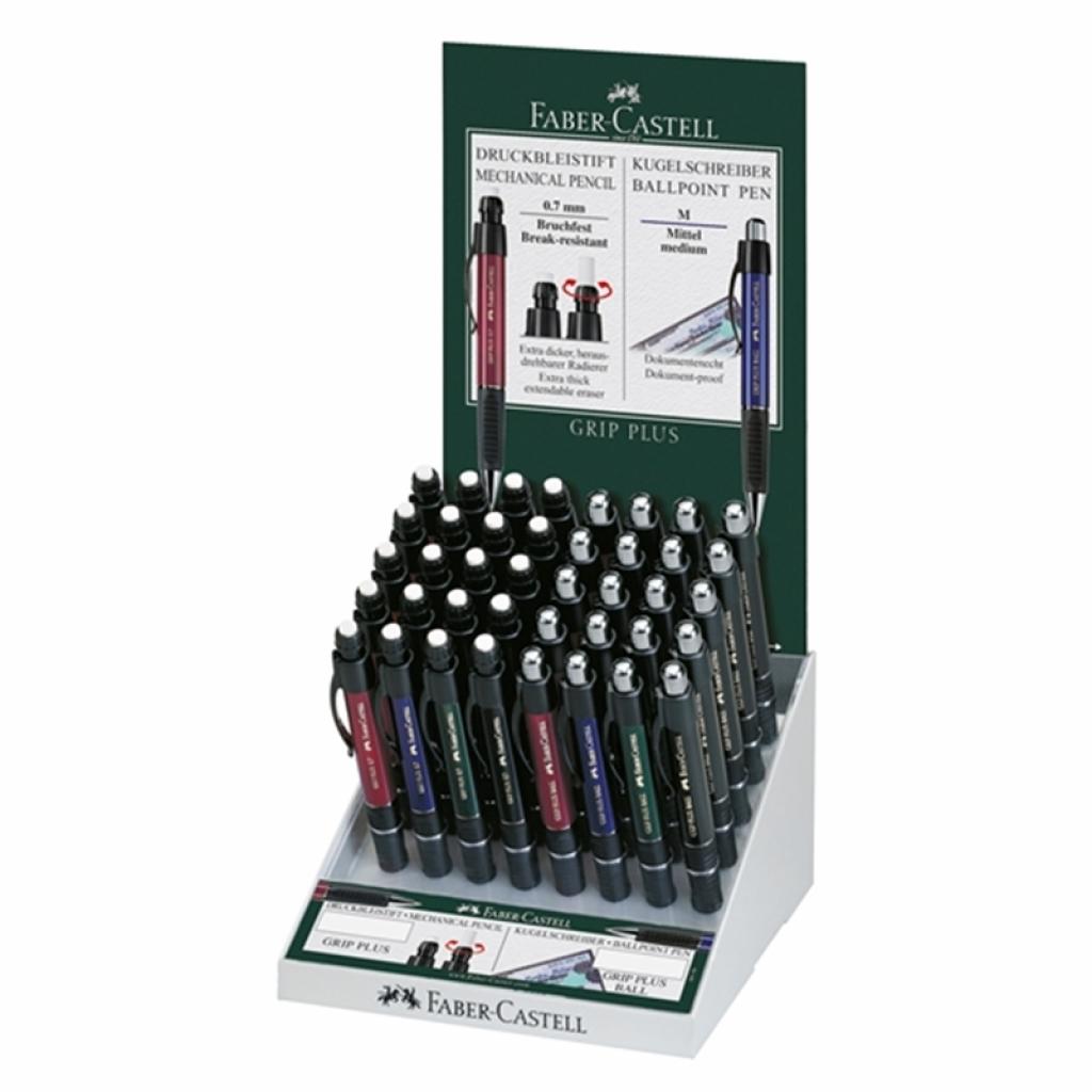 Faber-Castell Химикалка Grip Plus, автоматична, 40 броя в дисплейна ниска цена с бърза доставка - BestPC.BG