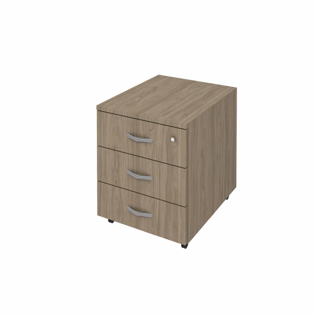 Контейнер за бюро K3, с 3 чекмеджета, с ключ, 41 x 51 x 51 cm, ПДЧ, цвят луксна ниска цена с бърза доставка - BestPC.BG