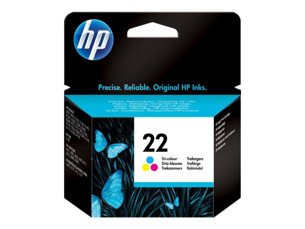 Касета с мастило HP 22 original Ink cartridge C9352AE UUS tri-colour standard capacity 5ml 165на ниска цена с бърза доставка - BestPC.BG