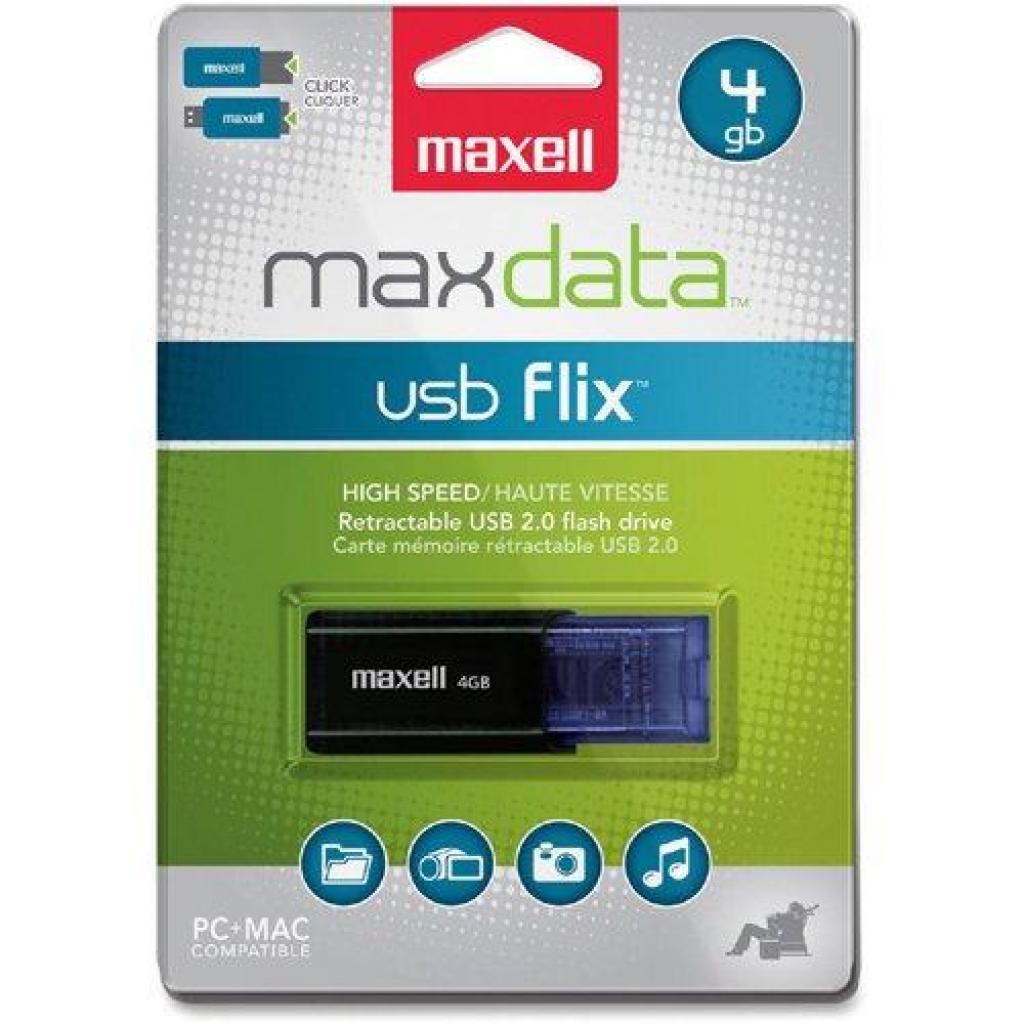 USB памет MAXELL FLIX, USB 2.0, 4GB, Чернана ниска цена с бърза доставка - BestPC.BG